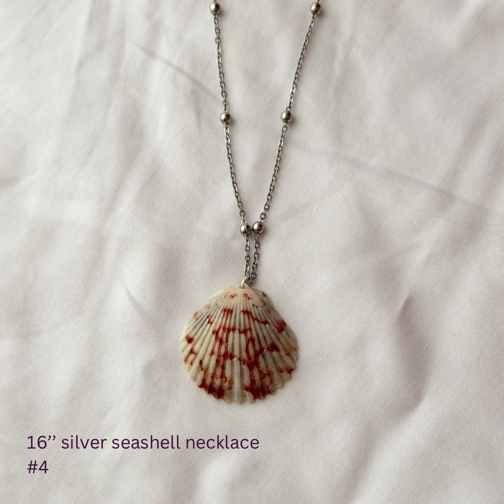 16in Sterling Silver Seashell Necklace #4