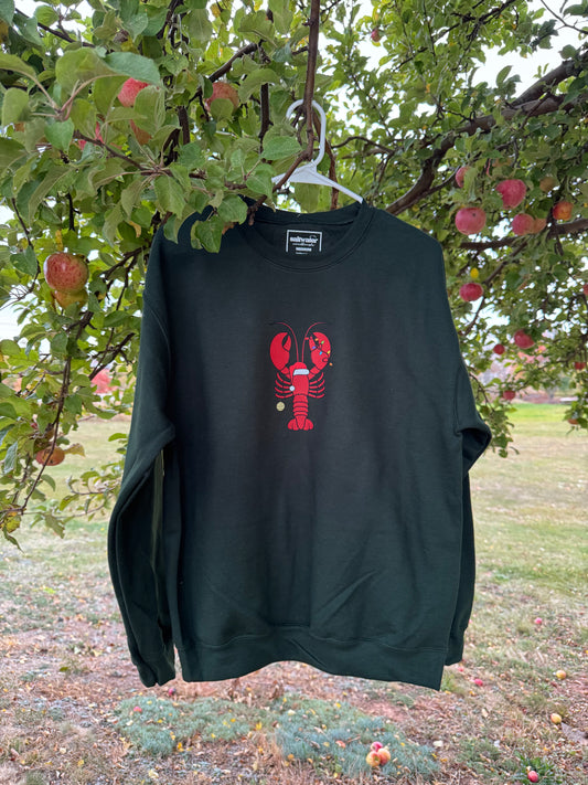 Santa Claws 🦞 Crewneck (forest green)