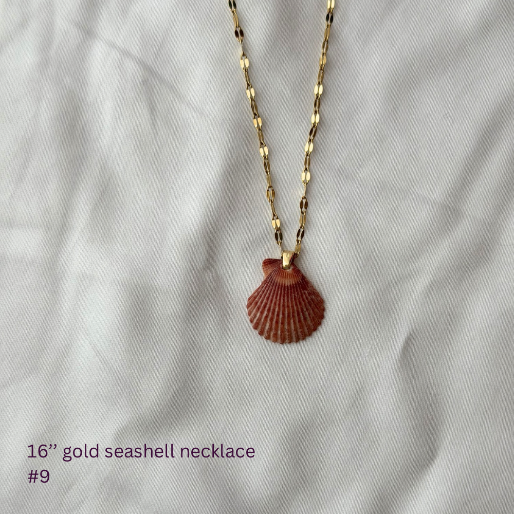 16in Gold Plated Seashell Necklace #9