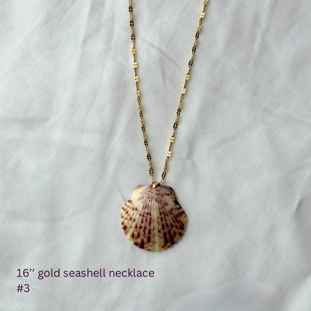 16in Gold Plated Seashell Necklace #3
