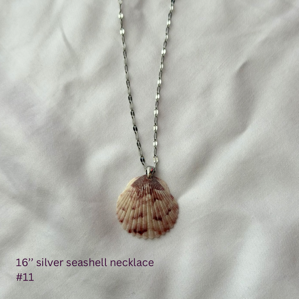 16in Sterling Silver Seashell Necklace #11