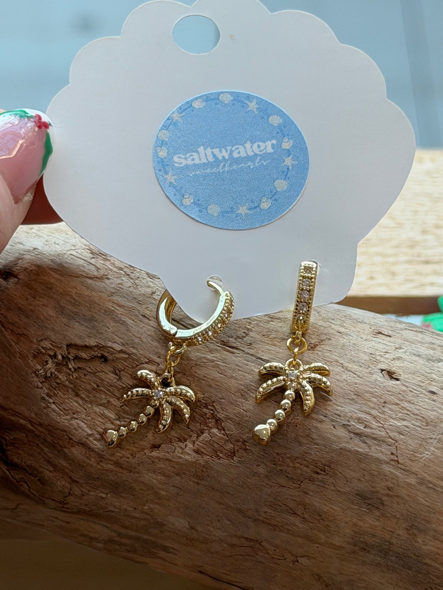 Gold Plated Palm Tree Earrings