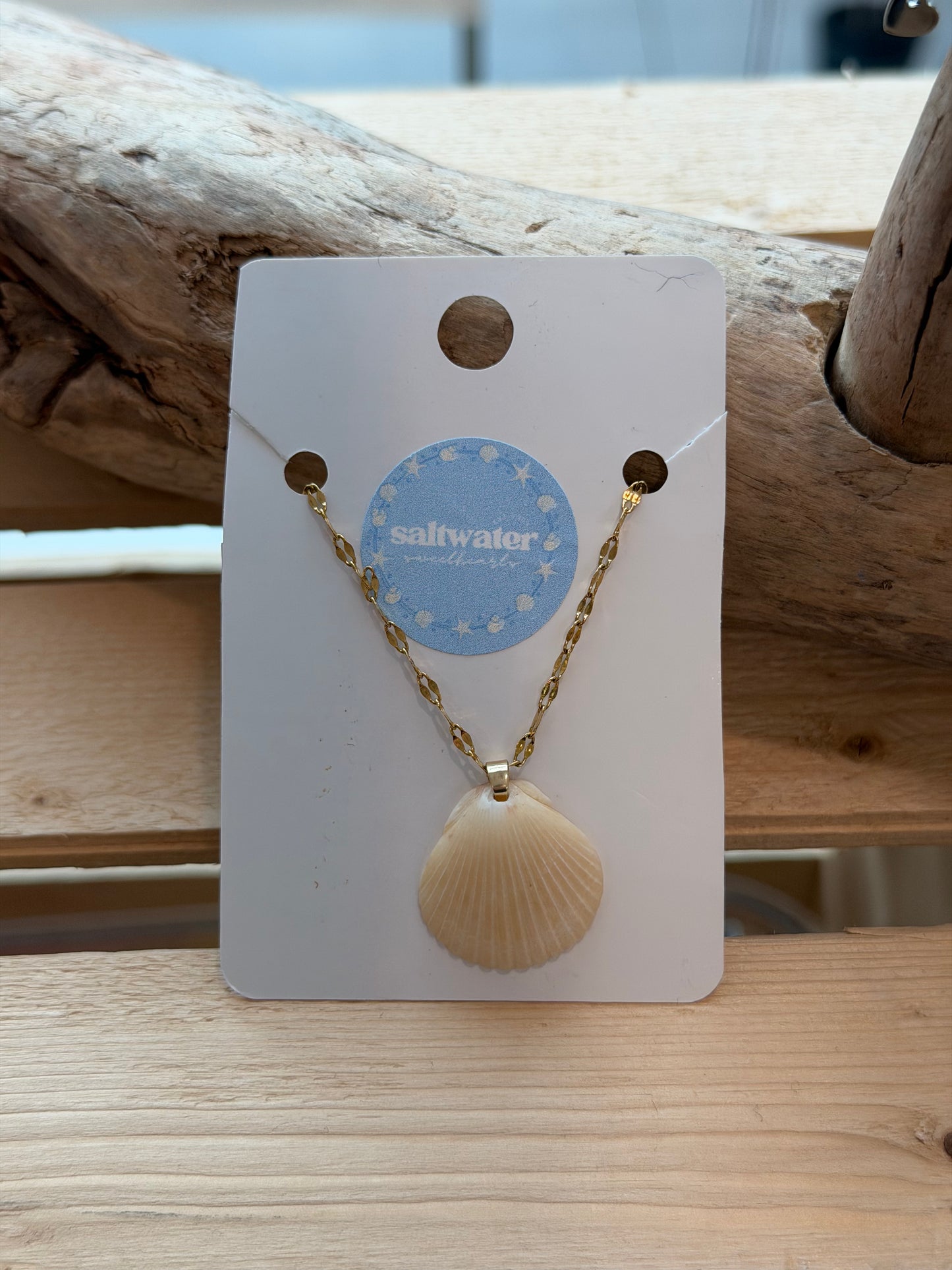 16in Gold Plated Seashell Necklace #20