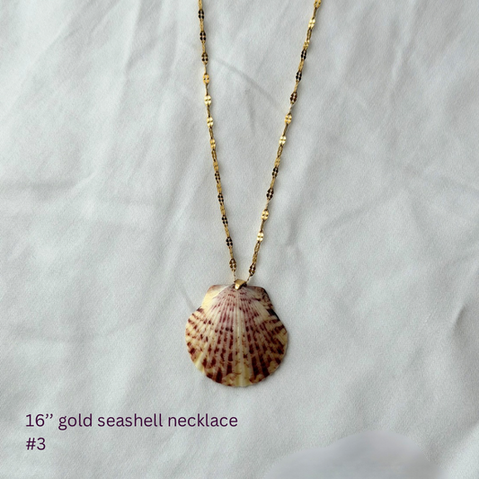 16in Gold Plated Seashell Necklace #3