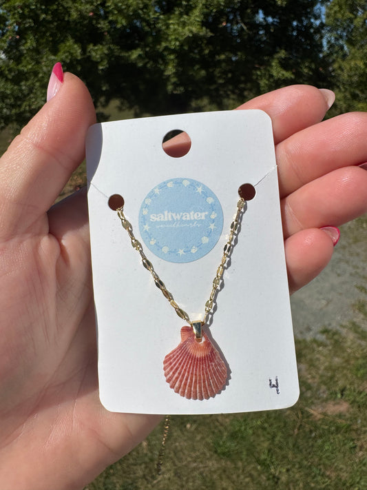 16in Gold Plated Seashell Necklace #4