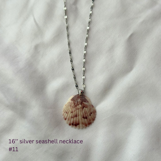 16in Sterling Silver Seashell Necklace #11