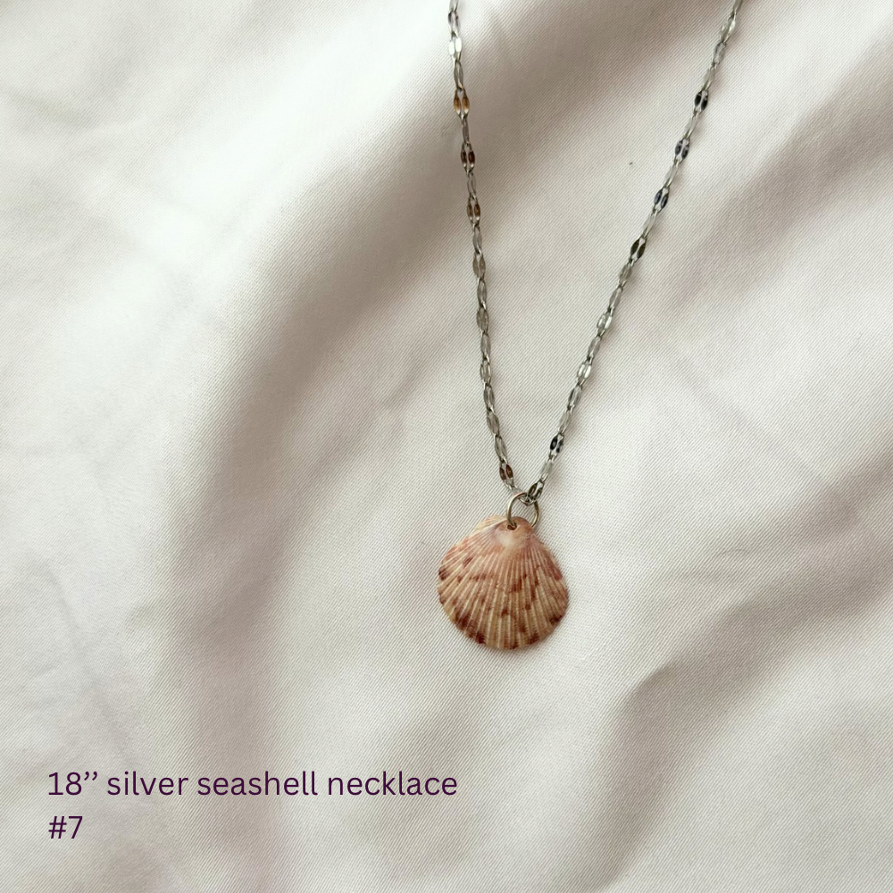 18in Sterling Silver Seashell Necklace #7