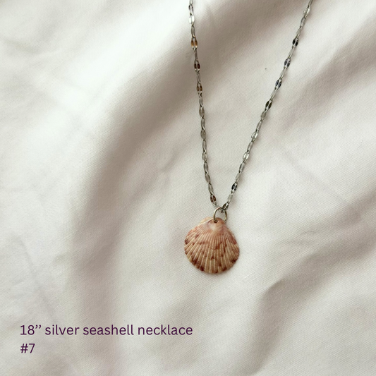 18in Sterling Silver Seashell Necklace #7