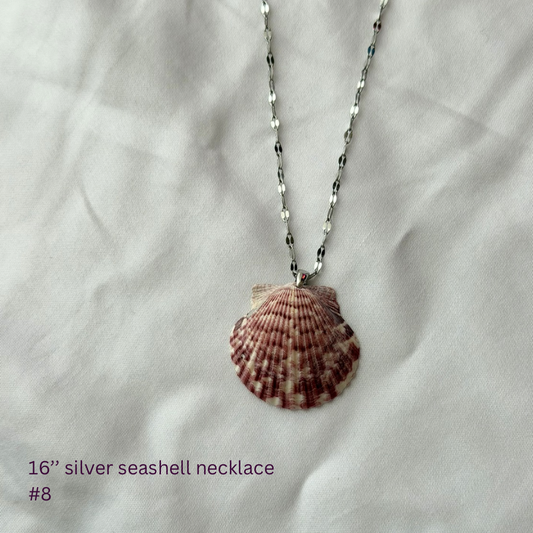 16in Sterling Silver Seashell Necklace #8