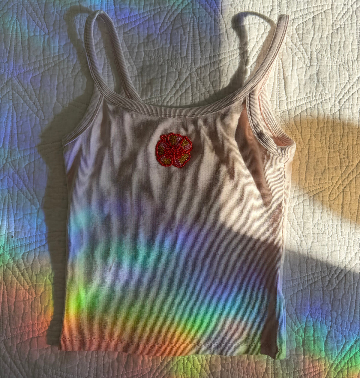Simons Embroidered tank size small