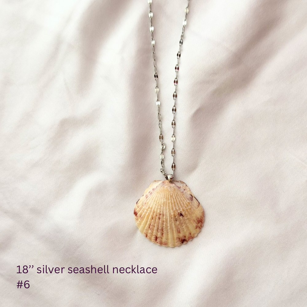18in Sterling Silver Seashell Necklace #6