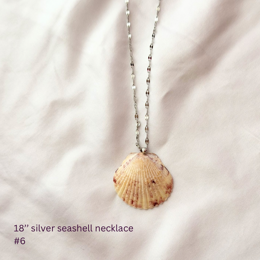 18in Sterling Silver Seashell Necklace #6