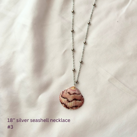 18in Sterling Silver Seashell Necklace #3