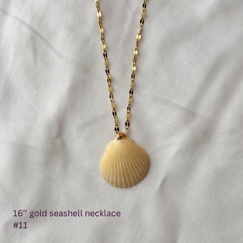 16in Gold Plated Seashell Necklace #11