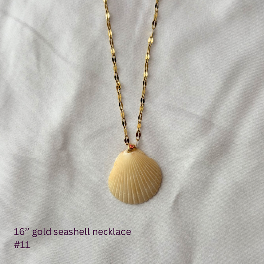 16in Gold Plated Seashell Necklace #11