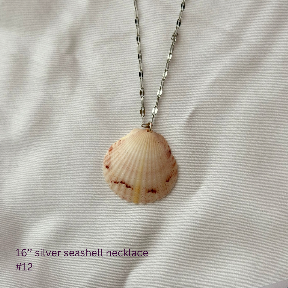 16in Sterling Silver Seashell Necklace #12