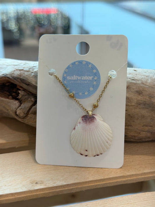 16in Gold Plated Seashell Necklace #21