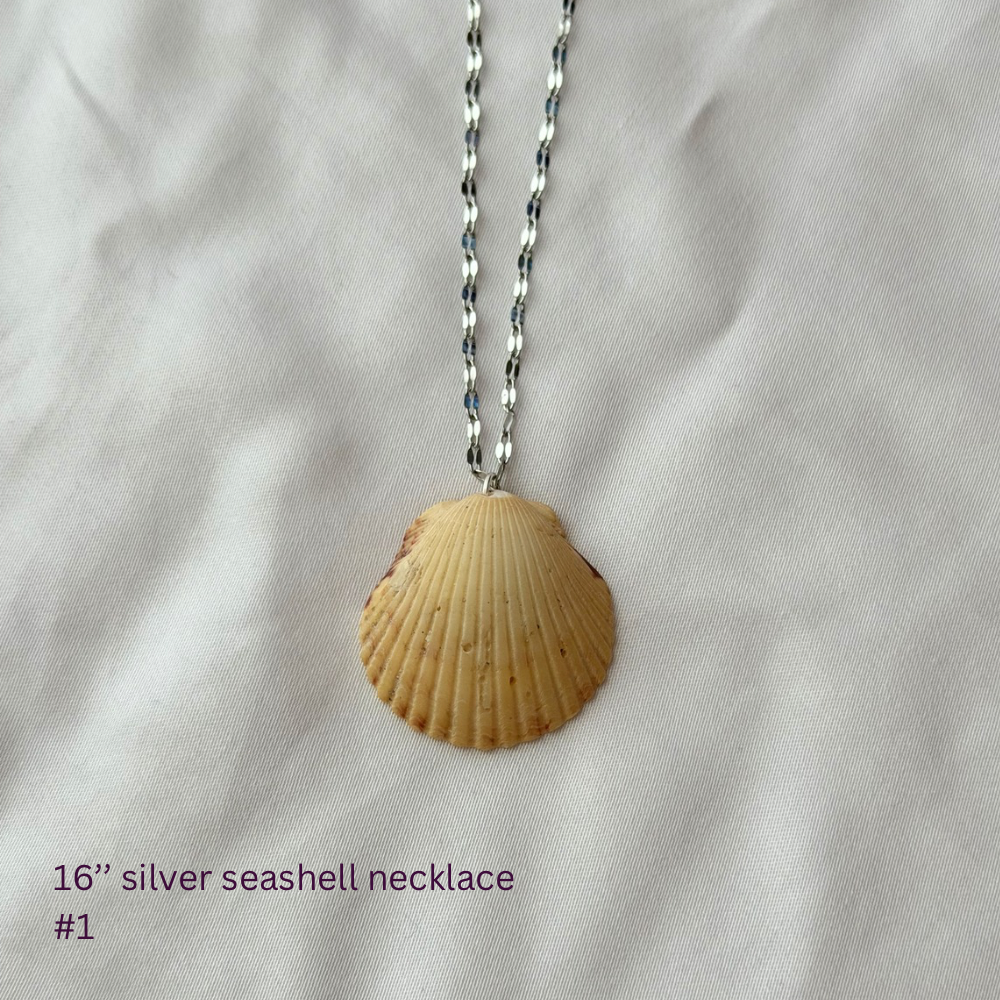 16in Sterling Silver Seashell Necklace #1