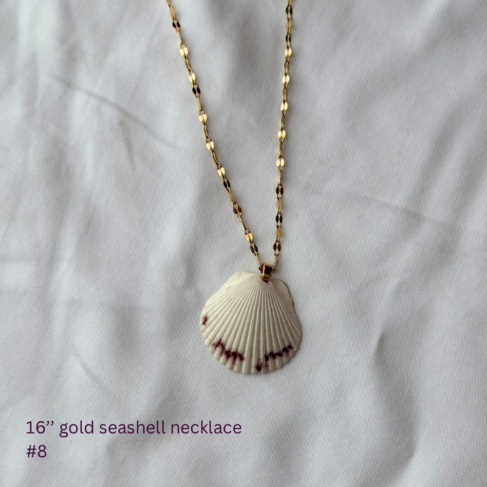 16in Gold Plated Seashell Necklace #8