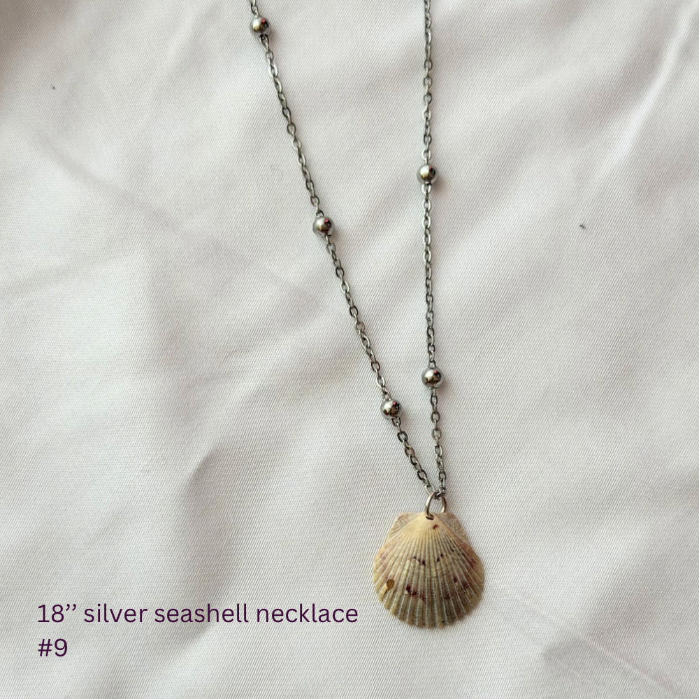 18in Sterling Silver Seashell Necklace #9