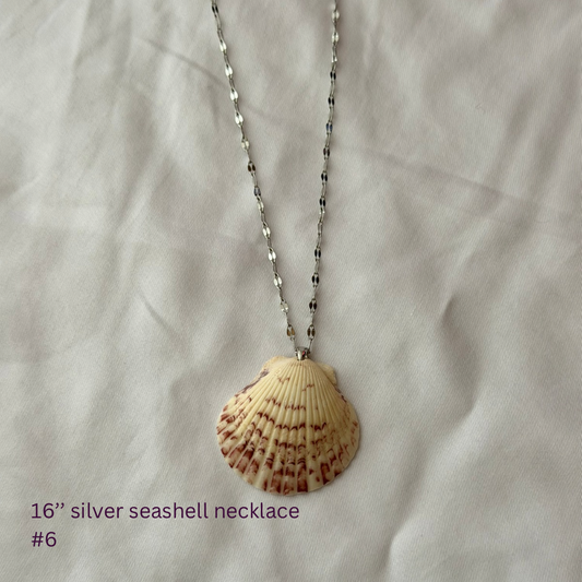 16in Sterling Silver Seashell Necklace #6