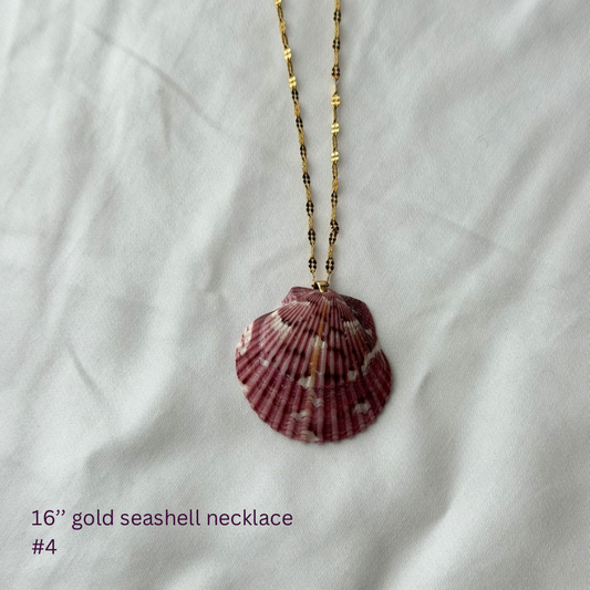 16in Gold Plated Seashell Necklace #4