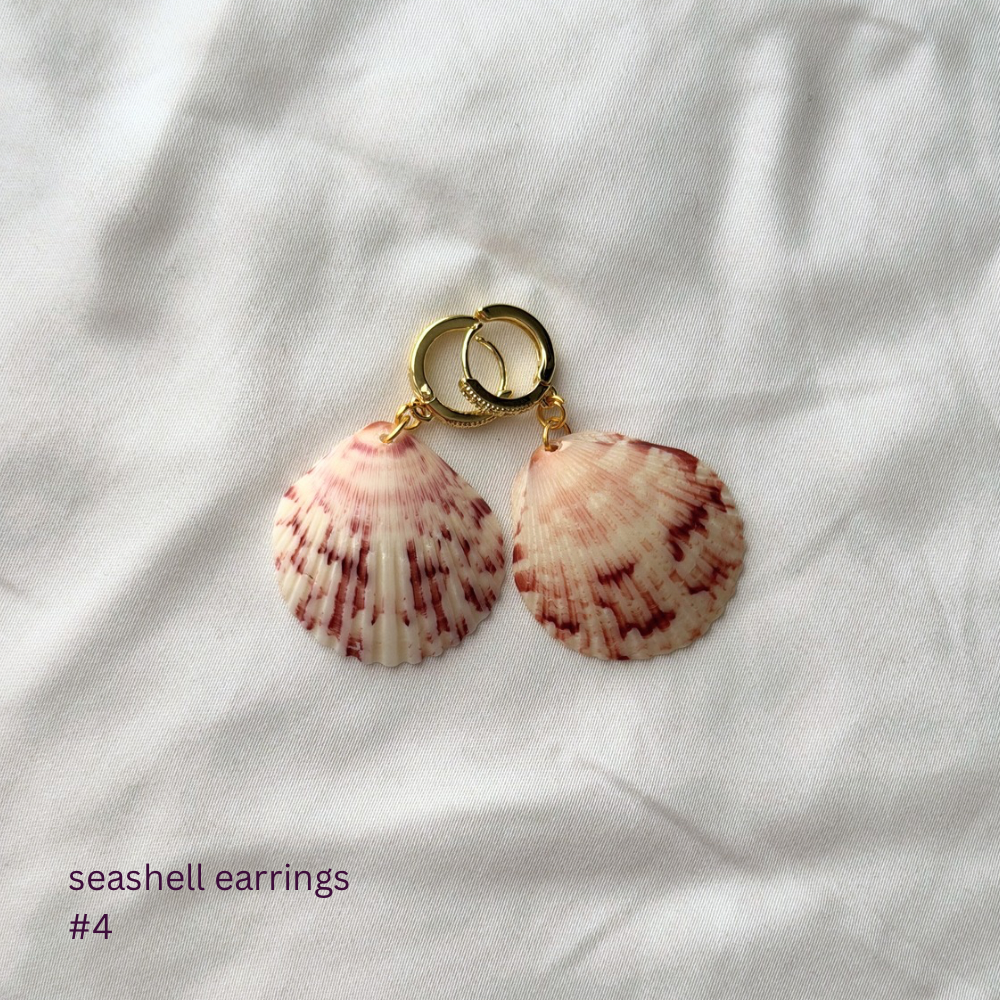Gold Plated Seashell Earrings #4