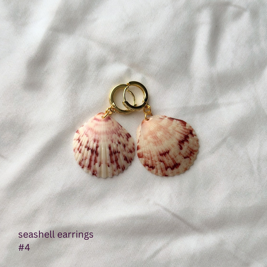 Gold Plated Seashell Earrings #4