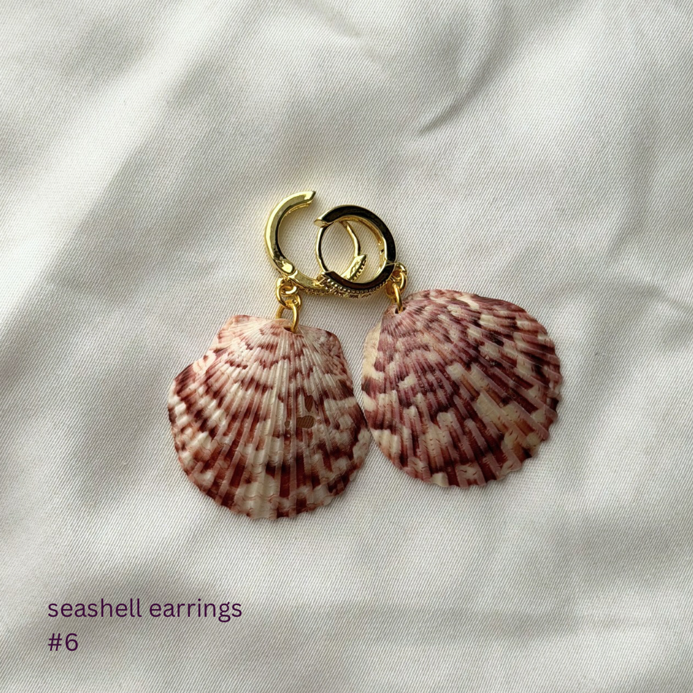Gold Plated Seashell Earrings #6