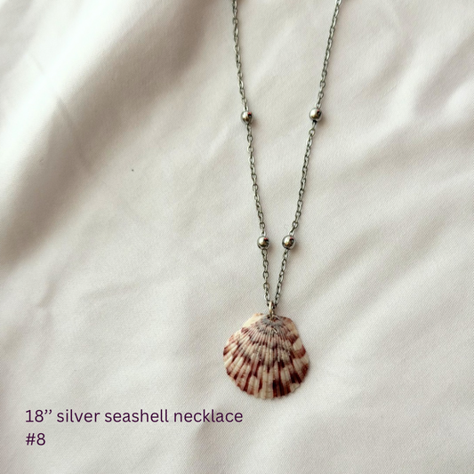 18in Sterling Silver Seashell Necklace #8