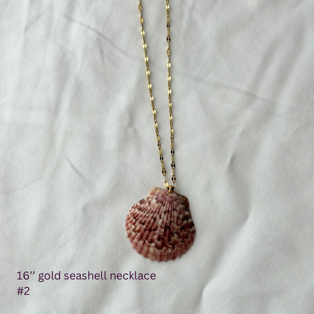 16in Gold Plated Seashell Necklace #2