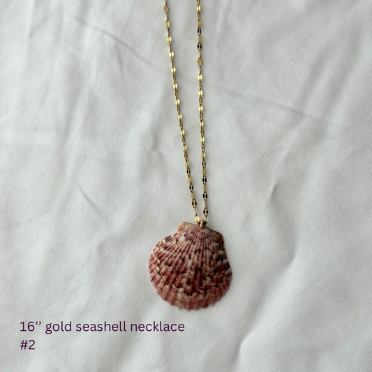 16in Gold Plated Seashell Necklace #2