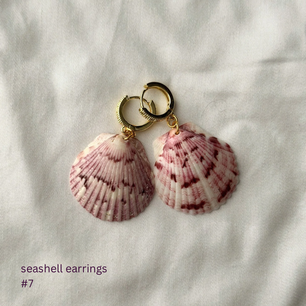 Gold Plated Seashell Earrings #7