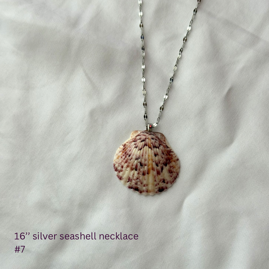 16in Sterling Silver Seashell Necklace #7