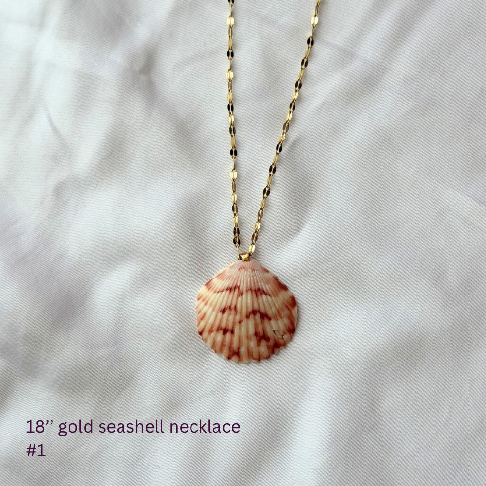 18in Gold Plated Seashell Necklace #1