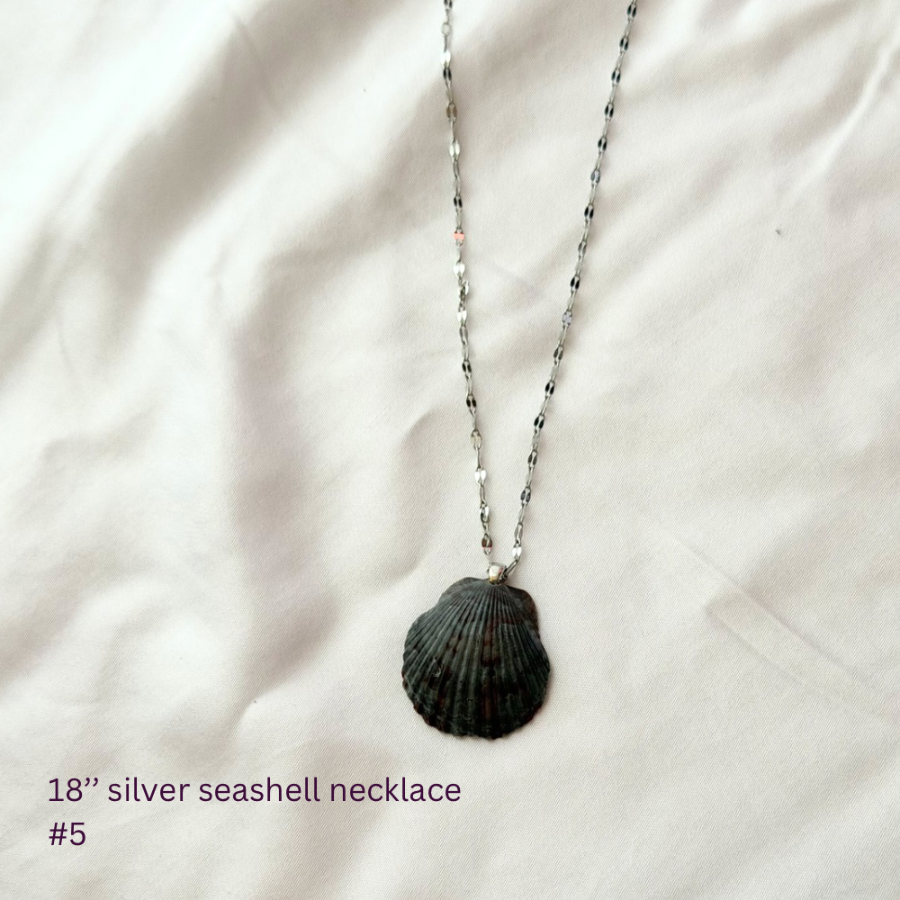 16in Sterling Silver Seashell Necklace #5