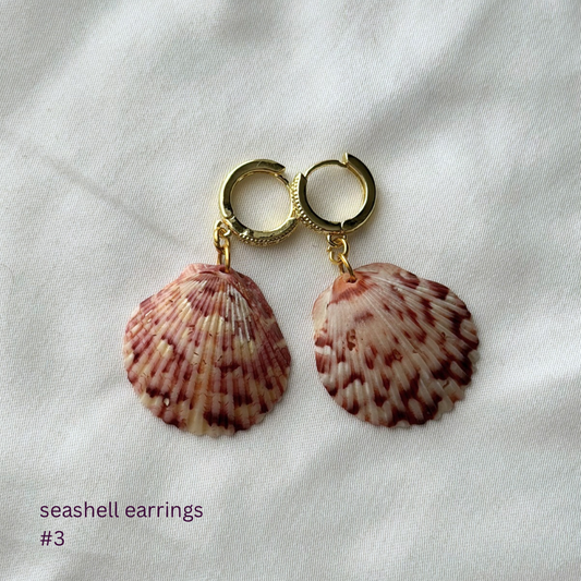 Gold Plated Seashell Earrings #3