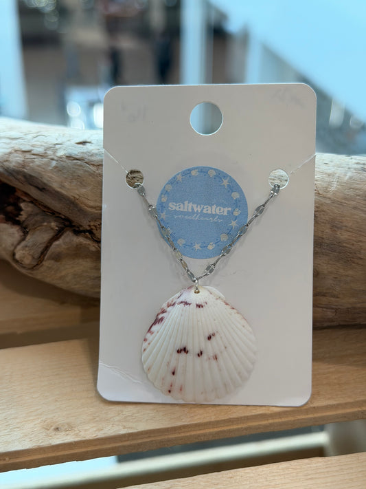 16in Sterling Silver Seashell Necklace #21