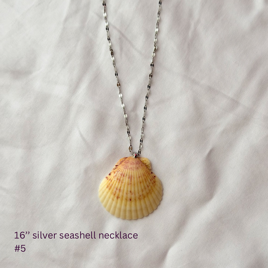 16in Sterling Silver Seashell Necklace #5