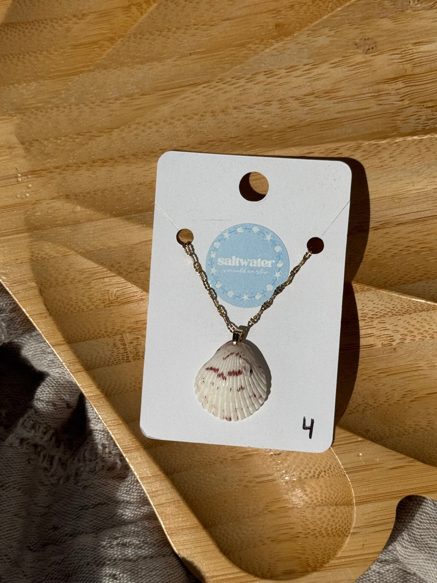 18in Gold Plated Seashell Necklace #4
