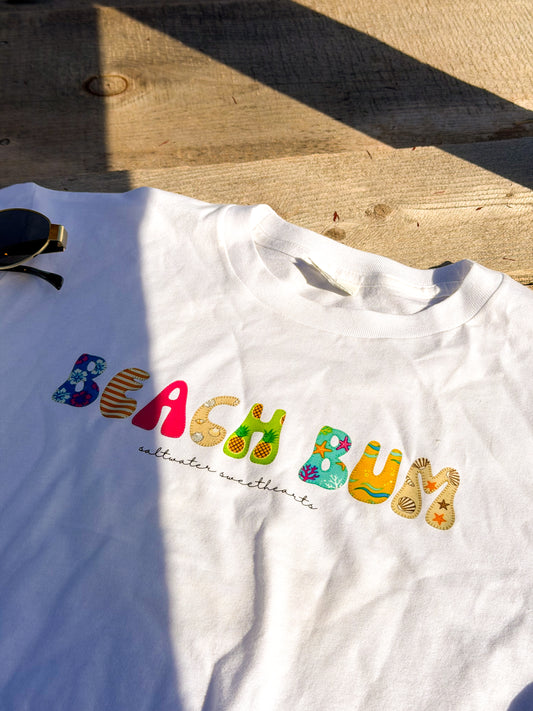 Beach Bum Oversized Cropped Tee