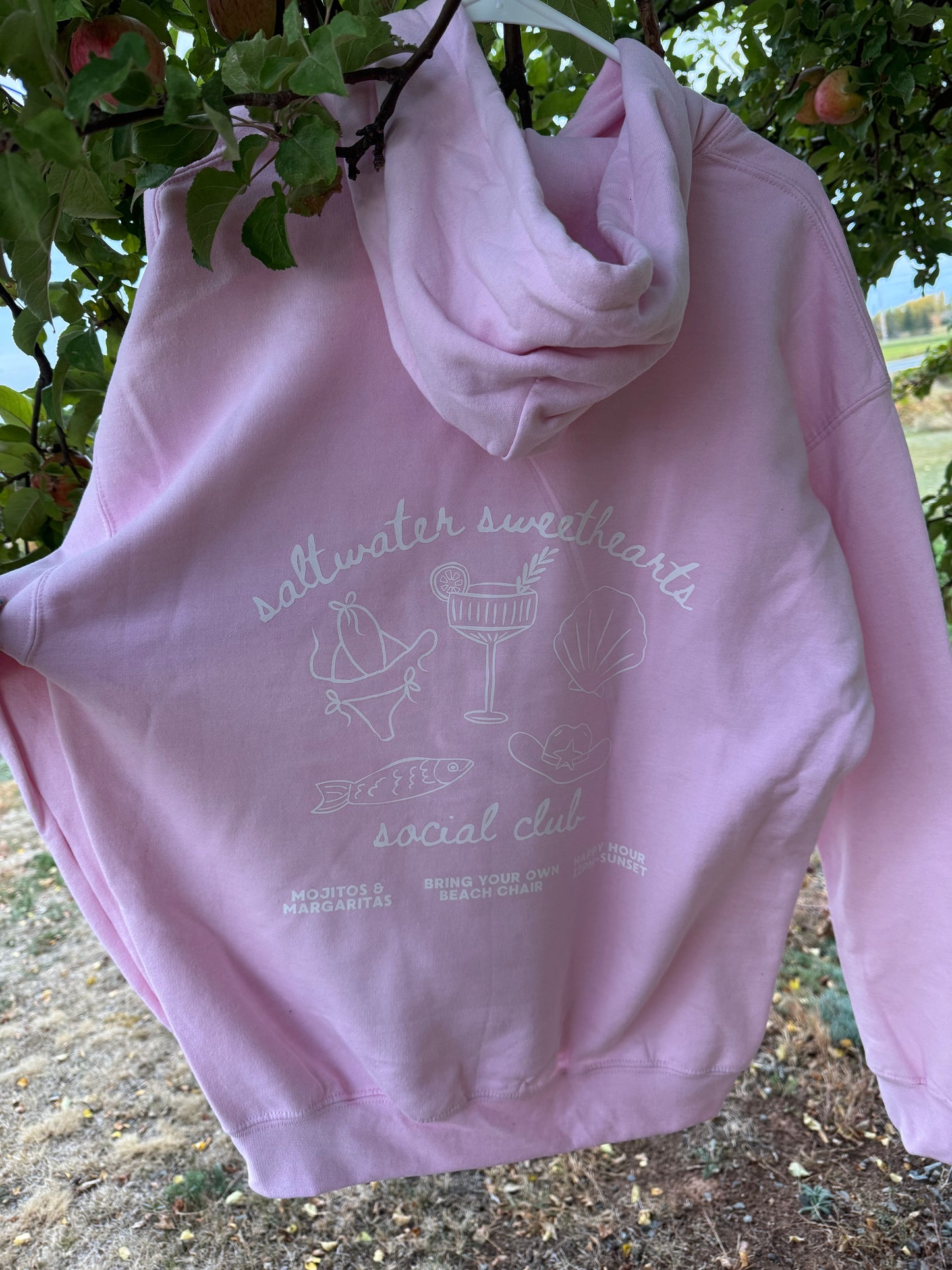 Saltwater Sweethearts Social Club Hoodie (pink)