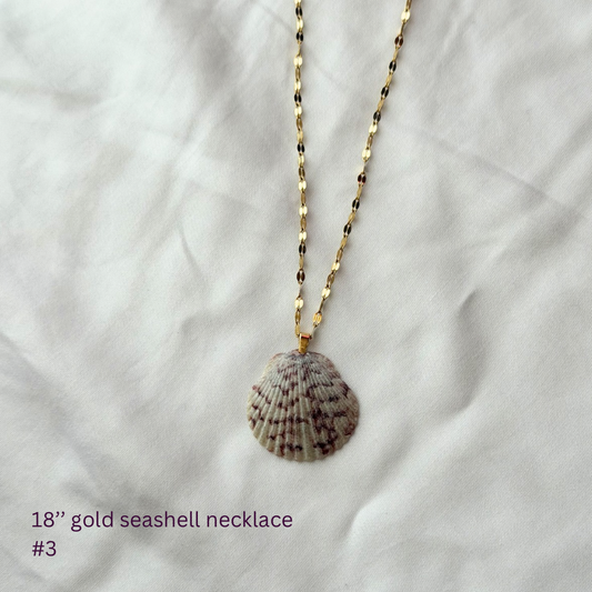 18in Gold Plated Seashell Necklace #3