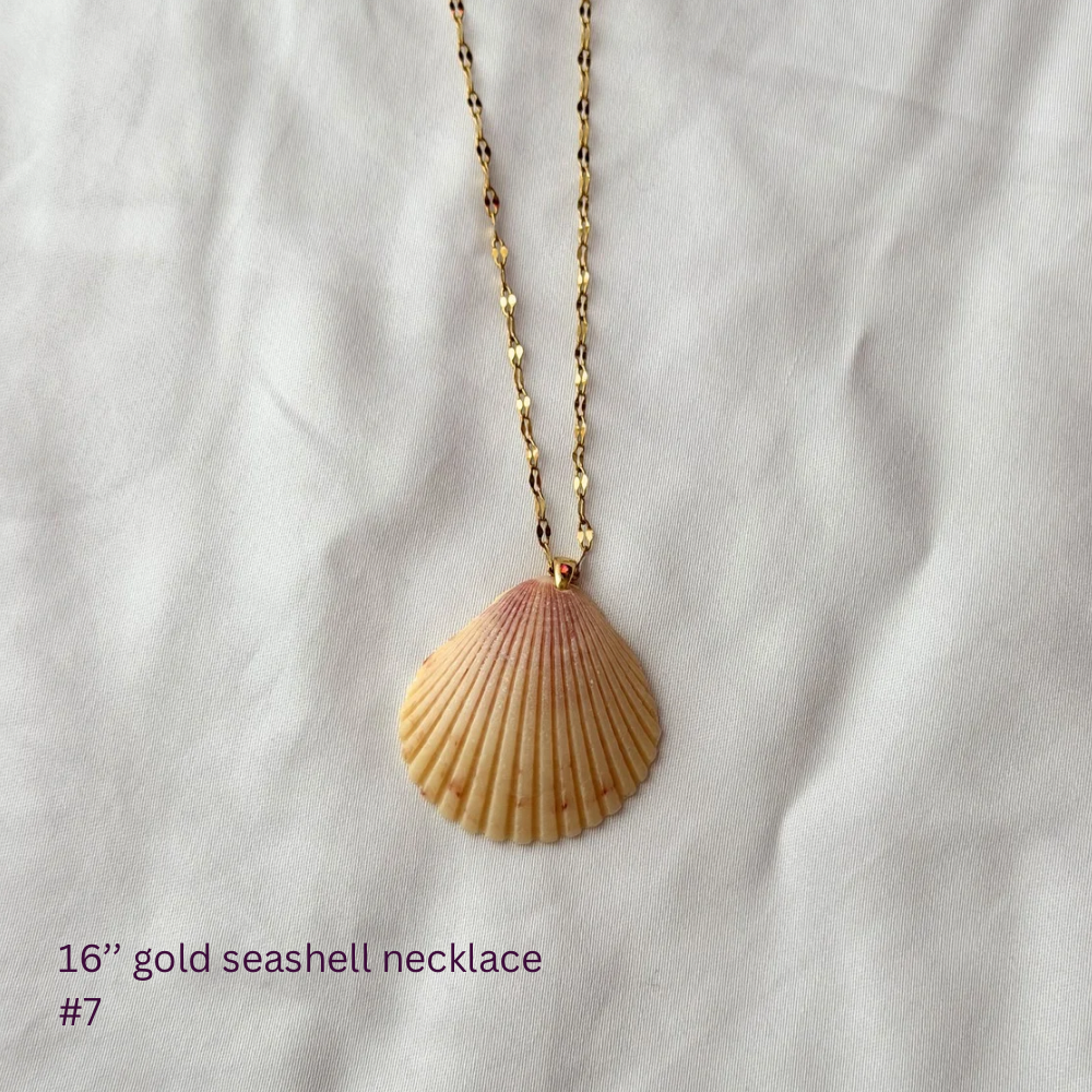 16in Gold Plated Seashell Necklace #7